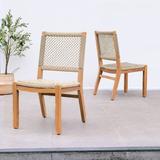 Cambridge Casual Carmel 2-piece Teak Outdoor Dining Chair