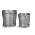 Good Directions Unique Large Riveted Bronze Planter Set of 2 for Outdoor or Indoor Use Garden Deck and Patio Zinc