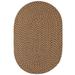 Rhody Rug Lexington Tweed Indoor/Outdoor Braided Rug Shades of Brown 2 x 6 Runner 2 x 6 Oval Entryway Oval