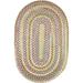 Rhody Rug Charisma Indoor/ Outdoor Braided Area Rug Champagne 4 x 6 Oval Synthetic Nylon Polypropylene 4 x 6 Outdoor Indoor Green Oval