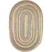 Rhody Rug Charisma Indoor/ Outdoor Braided Area Rug Champagne 2 x 3 Oval Synthetic Nylon Polypropylene 2 x 3 Outdoor Indoor Green Oval