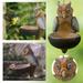 marioyuzhang Garden Owl Resin Feeder Decorations Garden Bird Bird Feeder Decorative Pastorals Owl Bird Feeders