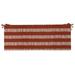 RSH DÃ©cor Indoor Outdoor Foam Bench Cushion with Ties 72â€� x 18â€� x 2 Dash Farrow Red Stripe