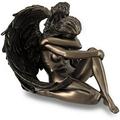 Resin Sculptures Bronzed Female Angel Statue Artistic Sculpture 6 X 4.5 X 5.5 Inches Bronze