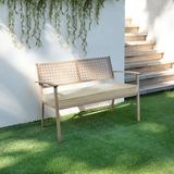 Humble and Haute Humble + Haute Indoor/Outdoor Solid Corded Bench Cushion Linen - 45 x 18 x 2 Bench Cushion Corded