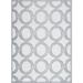 Playa Rug Mykonos Lightweight Reversible Recycled Plastic Outdoor Floor Mat/Rug Gray&White 8 x10 8 x 10
