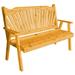 Kunkle Holdings LLC Pine 4 Fanback Garden Bench Natural Stain