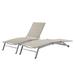 Corvus Antonio Outdoor Contemporary Sling-Fabric Adjustable Chaise Lounge Taupe -2Lounges