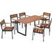 7PCS Outdoor Dining Set Patio Dining Furniture Set with Umbrella Hole