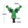 Garden Hose 2-Way Tap Hose Water Splitter Female 1/2 3/4â€� Thread Y Irrigation Valve Quick Connector Fittings For Faucets