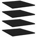 moobody 4 Piece Bookshelf Boards Chipboard Replacement Panels Storage Units Organizer Display Shelves Black for Bookcase Storage Cabinet 15.7 x 19.7 x 0.6 Inches (W x D x H)