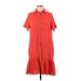 Marcell Von Berlin Casual Dress - Shirtdress Collared Short sleeves: Red Print Dresses - Women's Size 2