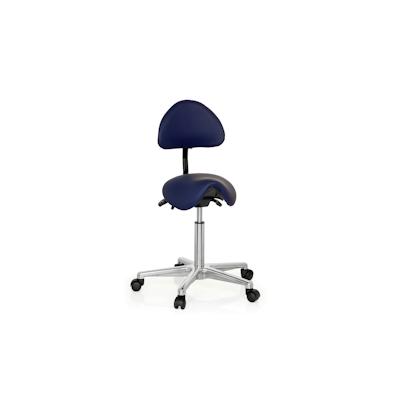 Hocker / Drehhocker / Arbeitsstuhl / Sattel TOP WORK 20 Kunstleder blau hjh OFFICE Image