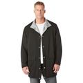 Men's Big & Tall Reversible fleece nylon jacket by KingSize in Black Gunmetal (Size 3XL)