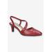 Women's Emerald Pump by Easy Street in Red (Size 7 1/2 M)