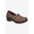 Wide Width Women's Lyndee Slip-Ons by Easy Works by Easy Street® in Brown Matte (Size 7 W)