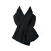 Plus Size Women's Sherpa Pull-Through Scarf by Accessories For All in Black