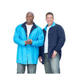 Men's Big & Tall Reversible fleece nylon jacket by KingSize in Navy Cobalt (Size XL)