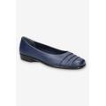 Women's Haley Casual Flat by Easy Street in Navy (Size 7 1/2 M)