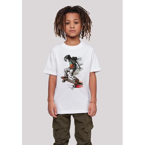 „T-Shirt F4NT4STIC „“Skateboarder““ Gr. 134/140, weiß Mädchen Shirts T-Shirts Print“