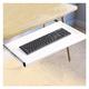 XIAOYUE Computer Keyboard Platform Tray, White Slide-Out Keyboard Drawer Under Desk, Ergonomics Desk Extender Tray