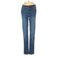 Madewell Jeans - Mid/Reg Rise Straight Leg Denim: Blue Bottoms - Women's Size 25 - Dark Wash