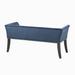 Rosdorf Park Joshy Faux Leather Bench in Blue | Wayfair 6465390450E94CFC8720A4EE4D5BCC66