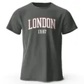 T-shirt de sport vintage Londres pour hommes et femmes t-shirts respirants College 1987 coton
