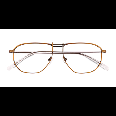 Male s geometric Bronze Metal Prescription eyeglasses - Eyebuydirect s Elwood