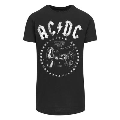 T-Shirt F4NT4STIC "PLUS SIZE ACDC We Salute You Cannon" Gr. XL, schwarz Herren Shirts T-Shirts