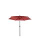 Parasol droit en aluminium et acier - toile rouge indien