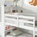 Twin Over Twin Bunk Beds with Bookcase Headboard and Solid Wood Bed Frame, Safety Rail & Ladder, Can Be Converted into 2 Beds