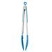 Premium Silicone Kitchen Tongs for Cooking Set - Stainless Steel Tongs for BBQ with Silicone Tips - Non-Stick High Heat Resistant Silicone Tongs Blue