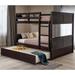 Full Over Full Bunk Bed with Twin Size Trundle - Easy Conversion, Built-In Design, Family-Friendly