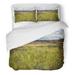 ZHANZZK 3 Piece Bedding Set Autumn Forest Lake Country and The Bog in Taiga Zone Dwarf Birch Betula Nana Scandinavia Lapland Twin Size Duvet Cover with 2 Pillowcase for Home Bedding Room Decoration