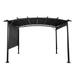 Outdoor Retractable Pergola with Steel Frame and Polyester Soft Top 12ft x 9ft Gazebo for Patio, Garden