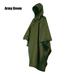 Accessories Camping Tent Mat Outdoor Waterproof Tents Hiking Cycling Poncho Raincoat Rainning Coat Hood Backpack Rain Cover ARMY GREEN