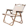 Folding Camping Chair Portable Outdoor Chair for Patio Lawn Lounge Load up to 246lbs White