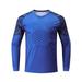 iiniim Boys Soccer Goalkeeper Jersey Padded Protection Goalie Shirt Basketball Game Training Top 7-18 Blue 11-12