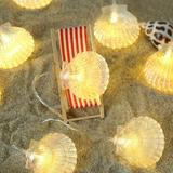 PhoneSoap 1.5m 10 Lamp Seahorse Shell Marine Battery String Lamp Home Decoration Lamp A