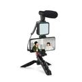 Smartphone Video Kit Smartphone Camera Video Microphone Kit with Light + Microphone + Tripod + Phone Holder for Vlogging/YouTube/TikTok/Filmmaker/Facebook/Live fit Smartphone/Camera