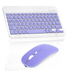 Rechargeable Bluetooth Keyboard and Mouse Combo Ultra Slim Full-Size Keyboard and Mouse for Lenovo Legion 5 15.6 Gaming Laptop and All Bluetooth Enabled Mac/Tablet/iPad/PC/Laptop - Violet Purple