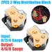 2PCS Power Ground Amp Distribution Block 0/2/4 Gauge Input 4/6/8 Gauge Output