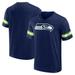 Men's Fanatics Branded College Navy Seattle Seahawks Jersey Tackle V-Neck T-Shirt