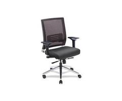 Lorell LLR90040 Executive Swivel Chair 28.50in.x28.25in.x43.50in. Black Leather