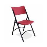National Public Seating 640 Blow Molded Folding Chair Red with Black Frame Set of 4 screenshot. Chairs directory of Office Furniture.