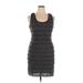 Max Edition Casual Dress - Mini Scoop Neck Sleeveless: Black Print Dresses - New - Women's Size X-Large