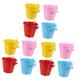 ibasenice 12 pcs beach bucket kids beach toys outdoor toy kids playset outdoor ice bucket kids toys bucket planter Tinplate Bucket Toy for Kids Kid Sand Bucket Child Sand Buckets drum baby