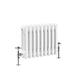 Warmehaus - Traditional Cast Iron Style White Triple Column Horizontal Radiator 300 x 425mm - Perfect for Bathrooms, Kitchen, Living Room