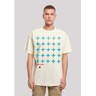T-Shirt F4NT4STIC "Kreuze Blau", Herren, Gr. 5XL, beige (sand), Obermaterial: 100% Baumwolle, casual, oversize, Rundhals, Kurzarm ohne Bündchen, Shirts, Print